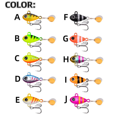 Fishing Lure Rotating Metal Vib Vibration Bait 6g-25g Spoon Lures Metal Fishing Lure Hard Bait  Spinnerbait Tackle