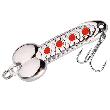 Metal Spoon Hard Fishing Lure Artificial Wobblers for Trolling Trout Spoon Bait Bass Pike with Treble Hook