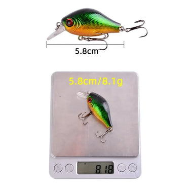 Mini Crank Fishing Lures 58mm 8g Floating Artificial Hard Bait Japan Bass Pike Fishing Tackle Wobblers Pesca Crankbait