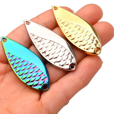 Metal Trout Spoon Fishing Lure 2.5g-20g Pesca Wobbler Spinner Artificial Hard Baits Lures Noise Paillette Bass Tackle