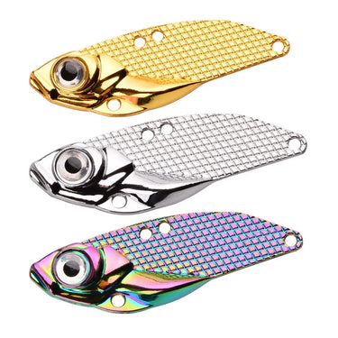 Metal VIB 5/7/10/15/20g Fishing Lure Vibration Spoon Hard Baits Crankbait Wobbler Swimbait Cicada VIB Tackle 3 Colors