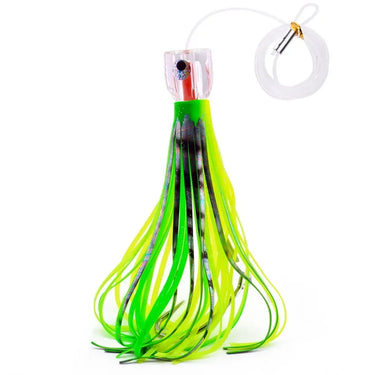 96g Resin Head Octopus Soft Skirt Lure Deep Sea Boat Fishing Big Trolling Bait for Tuna Wahoo Fast Sinking