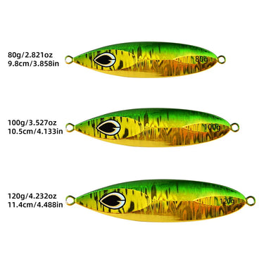 Metal Shore Casting Slow Jig 80g 100g 120g Fishing Lure Jigging Bait Saltwater Artificial Hard Jigs Sea Lures Bait Tackle
