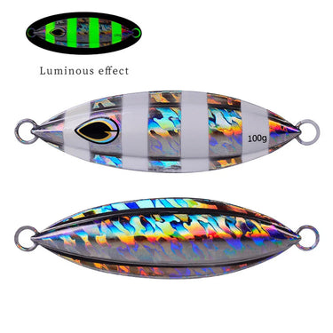 Metal Jig Sequins Fishing Lure 40/60/80/100G Artificial Trolling Hard Bait Pike Fishing Bait Tackle Trout Jigging Saltwater