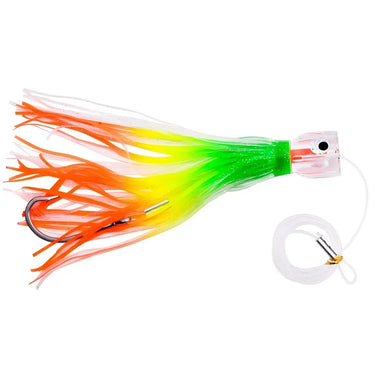 96g Resin Head Octopus Soft Skirt Lure Deep Sea Boat Fishing Big Trolling Bait for Tuna Wahoo Fast Sinking