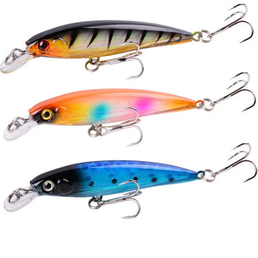 Laser Minnow Fishing Lure 9CM 7.5G Pesca Hooks Fish Wobbler Tackle Crankbait Artificial Hard Bait Swimbait