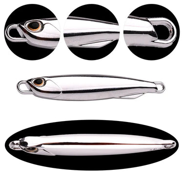 Metal Cast Jig Spoon 10g 15g 20g 30g 40g 60g 80g Lures with Hook Casting Jigging Fish Sea Bass Fishing Lure Artificial Bait