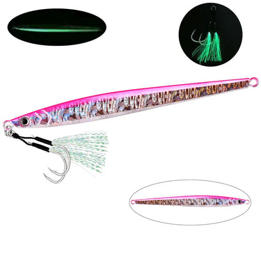 Drag Metal Jig Spoon 60g 80g 100g 120g Trolling Jigging Fish Sea Bass Hard Bait Fast Sinking Fishing Lure WobblerLure