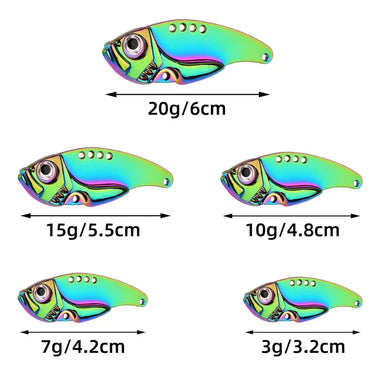 Metal VIB 3/7/10/15/20G Fishing Lure Vibration Spoon Colorful Hard Baits Crankbait Wobbler Swimbait Cicada VIB Tackle