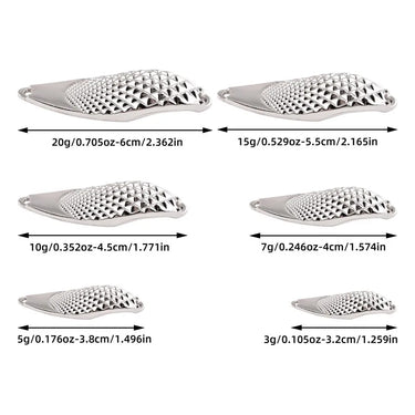 3g/5g/7g/10g/15g/20g  Metal Lure Fishing Lures Wobbler Spinner Bait Spoon Artificial Bass Hard Sequin Paillette Metal Lures