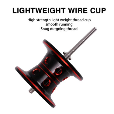 Red Crack Best Baitcasting Reel 7.2:1 High Speed Spare Spool Reel Fishing Saltwater Fresh Fishing Casting Fishing Reel