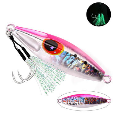 Metal Jig Spoon Lure 30g 40g 60g 80g 100g 120g Artificial Bait Shore Slow Jigging Super Hard Bass Fishing Tackle