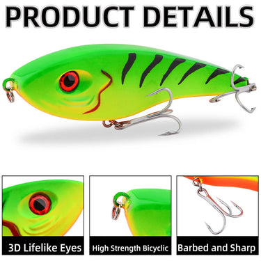 Big VIB Fishing Lure Jerkbait Pencil Crankbait 145mm/53g Slow Sinking Vibration Artificial Hard Baits for Pike