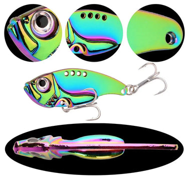 Metal VIB 3/7/10/15/20G Fishing Lure Vibration Spoon Colorful Hard Baits Crankbait Wobbler Swimbait Cicada VIB Tackle