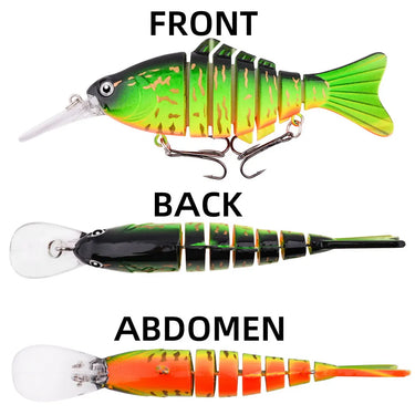 Multi-section Swim Fishing Lures Wobblers 12cm 18g Artificial Long tongue Bait SwimBait Crankbait JerkBait Pike Tackle