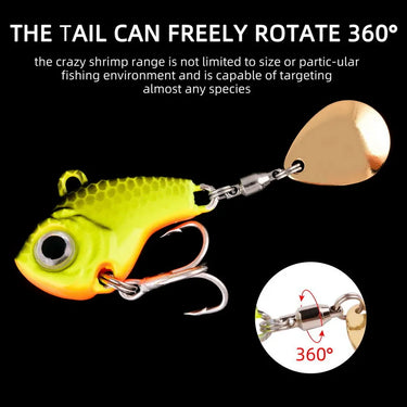 5g -20g Rotating Metal VIB Vibration Bait Spinner Spoon Fishing Lures Jigs Trout Winter Fishing Hard Baits Tackle Pesca