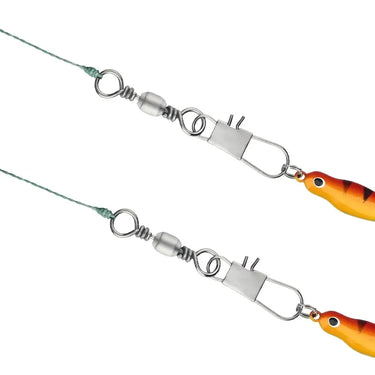 20pcs Winter Ice Fishing Goods Swivel Fishing Connector Pin Bearing Rolling Swivel Snap Fastlock Clips Fishhook Lure TacklePesca