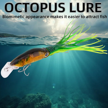 Large Simulation Octopus Squid Fishing Lures Bait 19g 38g 3D Eyes Fishing Lure Hard Bait Wobbler Squid Jig Lure