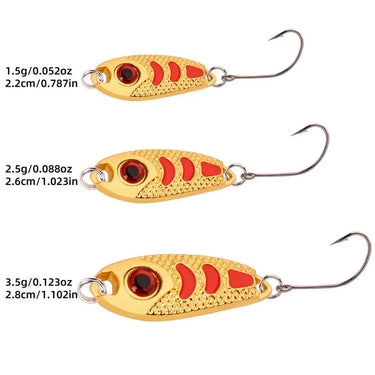 Mini Metal Lure 1.5g 2.5g 3.5g Hard Bait Red Point Fly Fishing Tackle Wobblers Isca Artificial Spoon Fishing