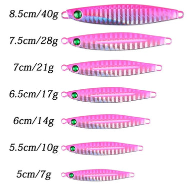 Metal Cast Jig Spoon 7g-10g-14g-17g-21g-28g-40g-60g Casting Jigging Fish Sea Bass Fishing Lure Tackle