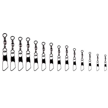 10Pcs/ Box Brass Barrel Fishing Swivels Solid Rings Fishing Pin Line Connector Fishhook with Interlock Snap Swivel Tackle Tool