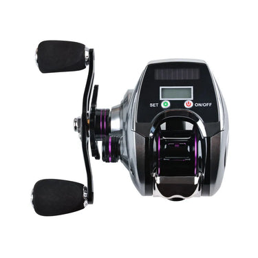 New USB + Solar Charging Electronic Fishing Reel Line Counter Digital Display Baitcasting Wheel 8.0:1 High Speed Ratio Profile