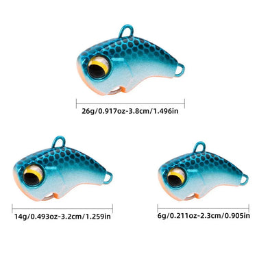 Rotating Metal VIB vibration Bait Spinner Spoon Fishing Lures 6g/14g/26g Jigs Trout Wobbler Fishing Hard Baits Tackle Pesca