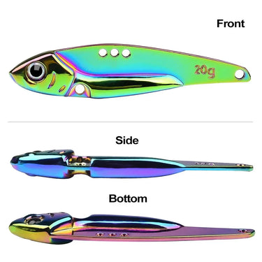 Metal Vib Blade Lure 7/10/12/14/15/18/25G Sinking Vibration Baits Vibe Swimbait For Bass Pike Fishing Blue Silver Pesca Lures