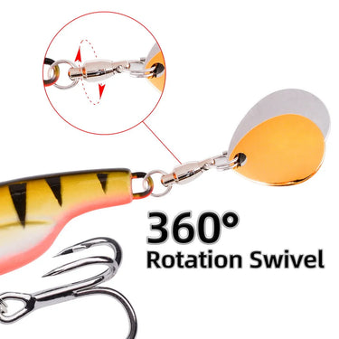 5g 8g 11g 14g 20g Spinner Bait Metal VIB Fishing Lure Rotating Tail Vibration Sequins Japan Wobbler Trolling Bait Pesca