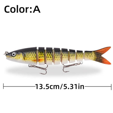 8 Segment Multi Jointed Swimbait Crank Bait Slow Sinking Bionic Artificial Bait Freshwater Saltwater Trout Bass Accessories