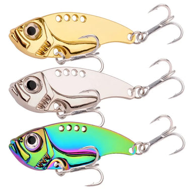 Metal VIB 3/7/10/15/20G Fishing Lure Vibration Spoon Colorful Hard Baits Crankbait Wobbler Swimbait Cicada VIB Tackle