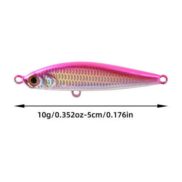 5cm 10g Metal Jig VIB Fishing Lure Sinking Lures Sea Jigs Spoon Winter Fishing Good For Fishing Jigging Lure Hard Ice Bait