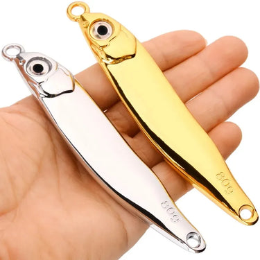 1PC Gold Silvery Fishing Bait Fishing Metal Spoon Lure Bait for Trout Bass Spoons Small Hard Sequins Spinner Spoon