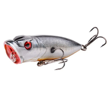 Fishing Lures 6.5cm/12g Topwater Popper Bait 5 Color Hard Bait Artificial Wobblers Plastic Fishing Tackle with 6# Hooks