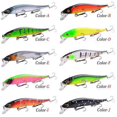 Fishing Lure 13.7g Minnow Crankbait Wobblers 3D Eyes Perch Artificial Bait Pike Carp Bait Swim Bait Fishing Pesca