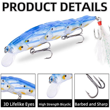 New Fishing Lure Wobbler 14g 12cm Perch Trout Making Feather Topwater Accessories Artificial Hard Bait Bass Minnow Crankbait