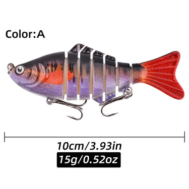 7 Segments Jointed Hard Artificial Fishing Lures Bionic Crankbait Sinking Wobbler Sea Plastic Fishing Accessories