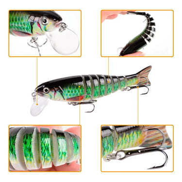 Jointed Multi Sections Fishing Lure 11cm 17g Wobbler Crankbait Artificial Hard Bait Swimbait Trolling Carp Fishing Tackle