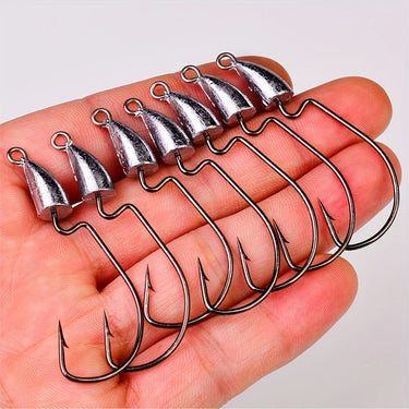 5pcs Triangle Head Hooks 1.75g-14g Ship Type Fishing Hook Soft Worm Jig Lure Hook Jig Head Fishing Tackle Hooks