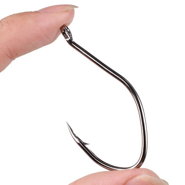 10pcs/box Fishing Hooks with Barbs, Corrosion-resistant and High-quality Carbon Steel Fishhooks, Multi Size Fishing Hooks Set