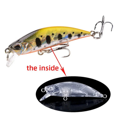 Mini Sinking Minnow Wobblers Fishing Lures 5.8cm 5.1g Trout Artificial Hard Bait Jerkbait Crankbait Bass Fishing Tackle