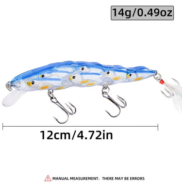 New Fishing Lure Wobbler 14g 12cm Perch Trout Making Feather Topwater Accessories Artificial Hard Bait Bass Minnow Crankbait