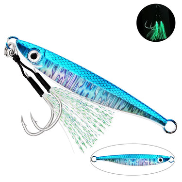 Metal Deep Sea Fast Sinking Lure 40g 60g 80g Fishing Lure Artificial Seabass Hard Winter Jigging Lure