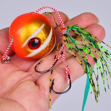 Deep Sea Iron Plate with Silicone Skirt Dual Hook Noctilucent Slow Jig Fishing Bait Lead Body For Freshwater Saltwater Fishing