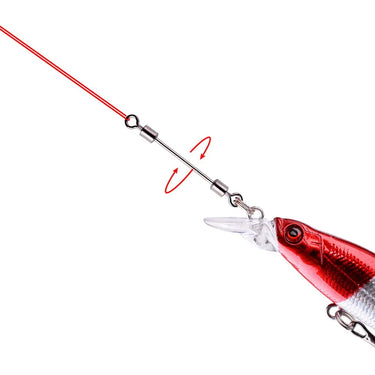 10/50pcs Rolling Swivel Fishing Connector Pin Bearing Interlock Snap S M L Fishhooks Lures Carp Fishing Accessories WIth box