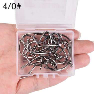 20pcs/box Fishing Hooks Set High Carbon Steel Octopus Offset Sport Circle Pesca Bait Fishing Hook Kit With Barbed Box Tackle