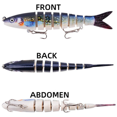 8 Segment Multi Jointed Swimbait Crank Bait Slow Sinking Bionic Artificial Bait Freshwater Saltwater Trout Bass Accessories