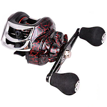 Red Crack Best Baitcasting Reel 7.2:1 High Speed Spare Spool Reel Fishing Saltwater Fresh Fishing Casting Fishing Reel