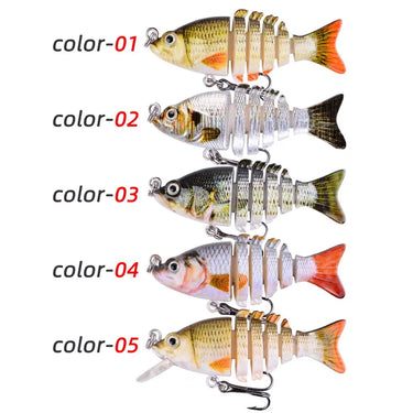 Mini Multi Jointed Swimbait 5cm 2.5g Fishing Lure set 6 Segments Flexible Fish Bait Swimbait Bionic Crankbait Tackle For Bass