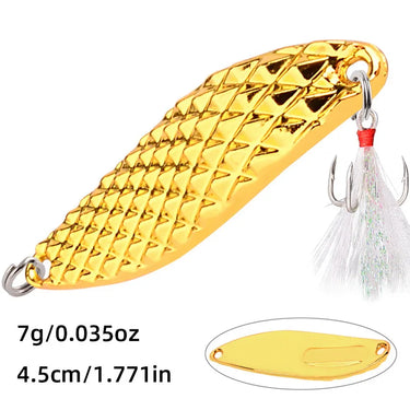 Metal Spinner Spoon trout Fishing Lure Vib Diamond Spinner Bait, Artificial Bass,5g 7g 10g 15g 20g Weights